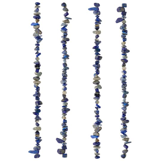 12 Pack: Blue Lapis Chip Beads by Bead Landing™